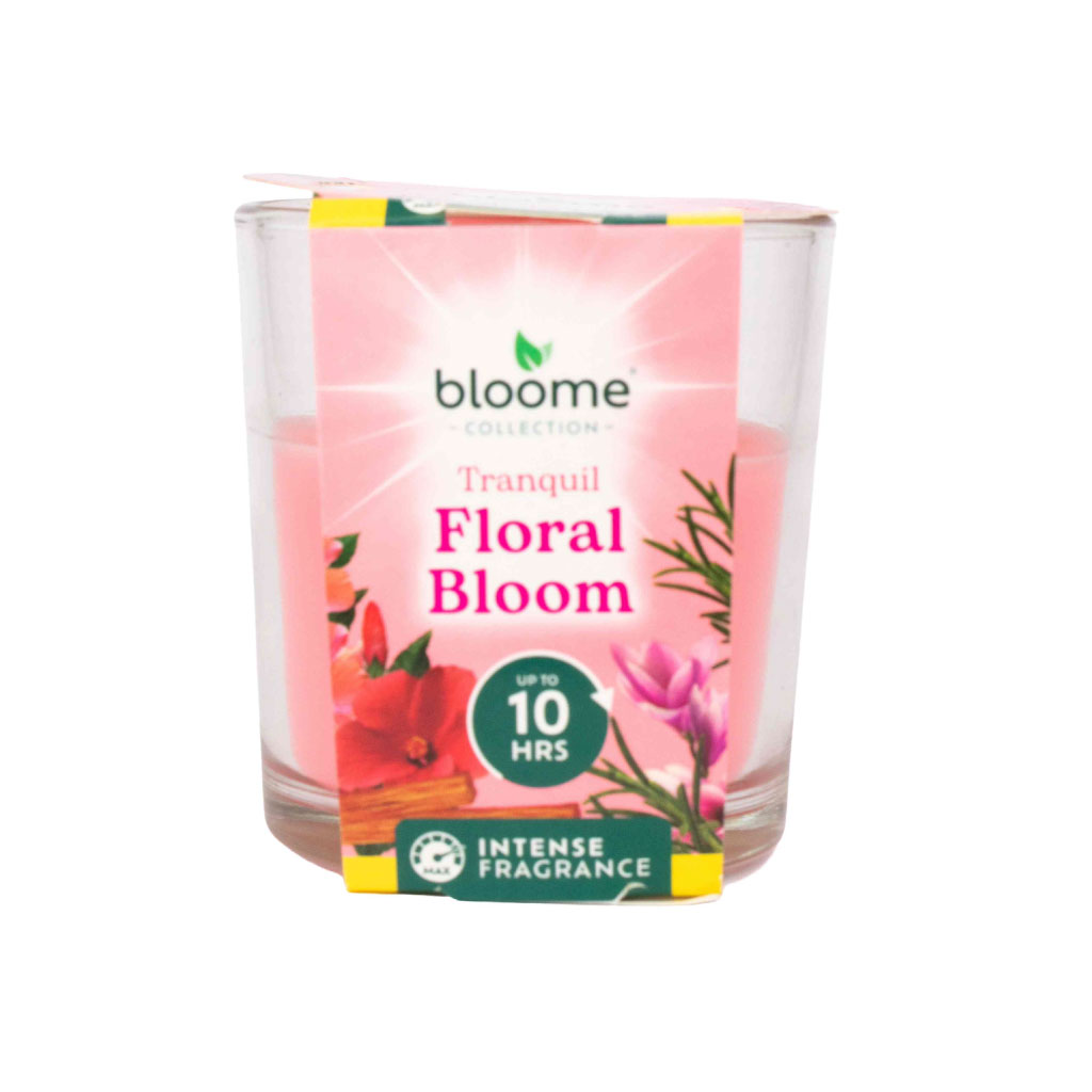Bloome Fragrance Glass Jar Candle - Floral Bloom, 95g | EMT Healthcare